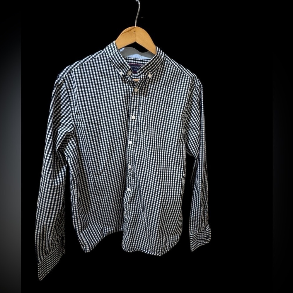 UNTUCKit Performance  100% Cotton Checkered Button Down Shirt  Large mt21
